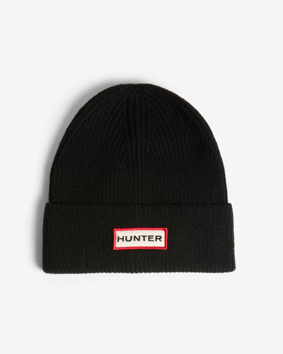 Unisex Black Rory Turn Up Beanie