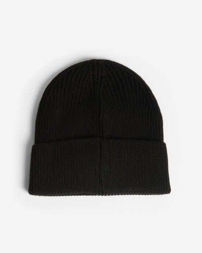 Unisex Black Rory Turn Up Beanie